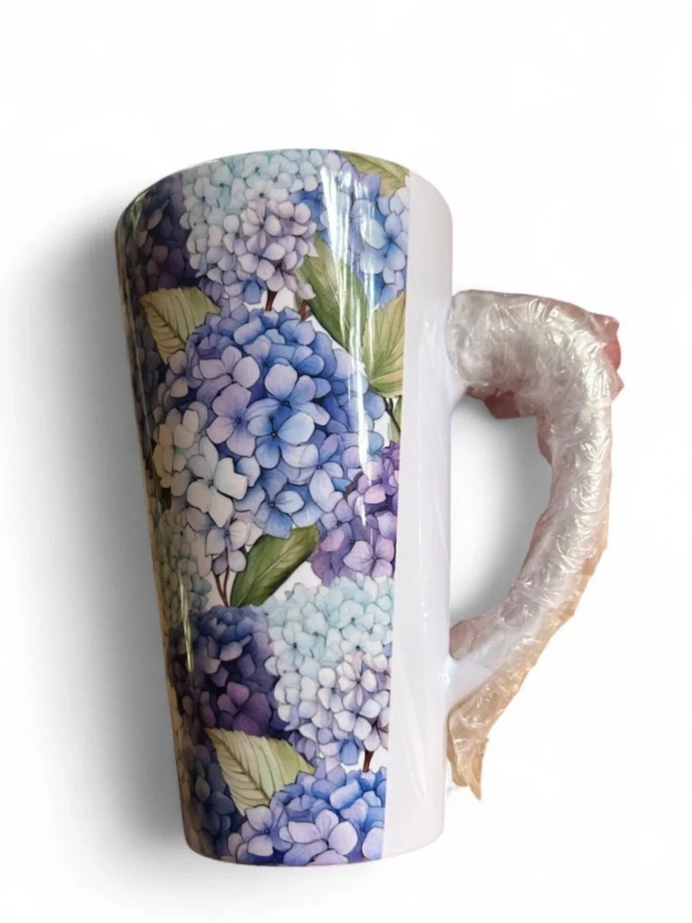 Blue Hydrangea Ceramic Travel Mug by